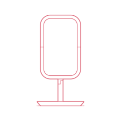 Objects Table Mirrors Ikea Lindbyn Table Mirror Silhouette Cutting Svg Files, Free Vectors File